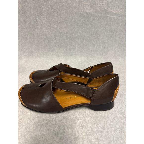 Antonio Melani Women's Size 6.5M Brown Leather Cap Toe Mary Jane Loafer Shoes - Picture 2 of 9